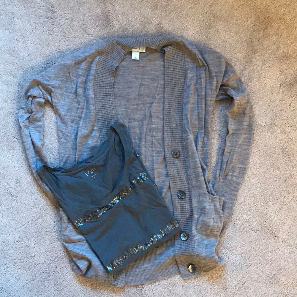 Tan LOFT cardigan